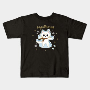 Sagittarius Holiday Kitty Cat Kids T-Shirt